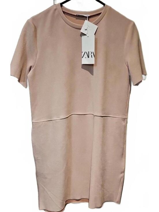 Zara Dresses & Skirts - Zara Shirt dress dusty rose suede effect with pockets Size M. NWT